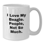 Funny Beagle Dog White Coffee Mugs Gifts from Men for Valentine's