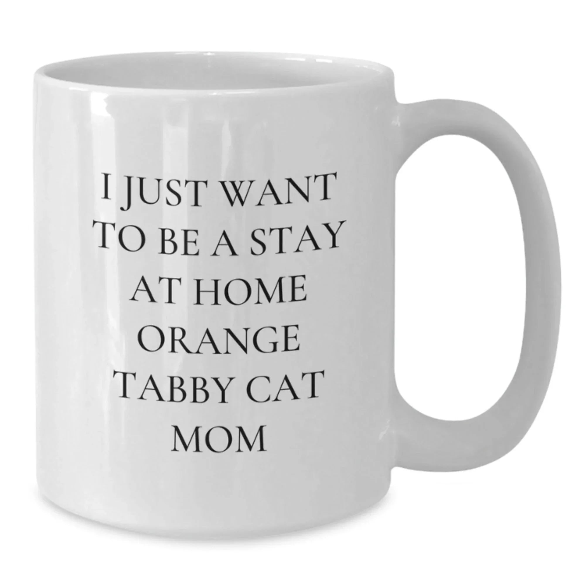 Funny Orange Tabby Cat Gifts from Mom for Valentine's Unique Orange Tabby Cat Lover White Coffee Mugs