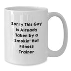 Funny Fitness Trainer White Coffee Mug, Gifts from Friends with Inspirational Quote for Christmas Unique Gifts for Fitness Trainers Men Women