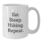 Funny Hiking Motivation Gifts for Hiking Lovers from Friends - Eat. Sleep. Hiking. Repeat. Birthday Unique Gifts - Additional