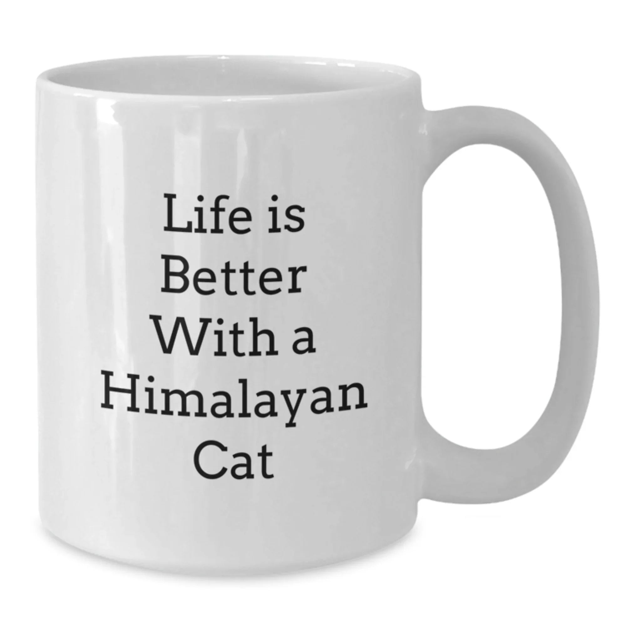 Himalayan Cat Lover Gifts from Men to Friends, Cute White Coffee Mug for Valentine's