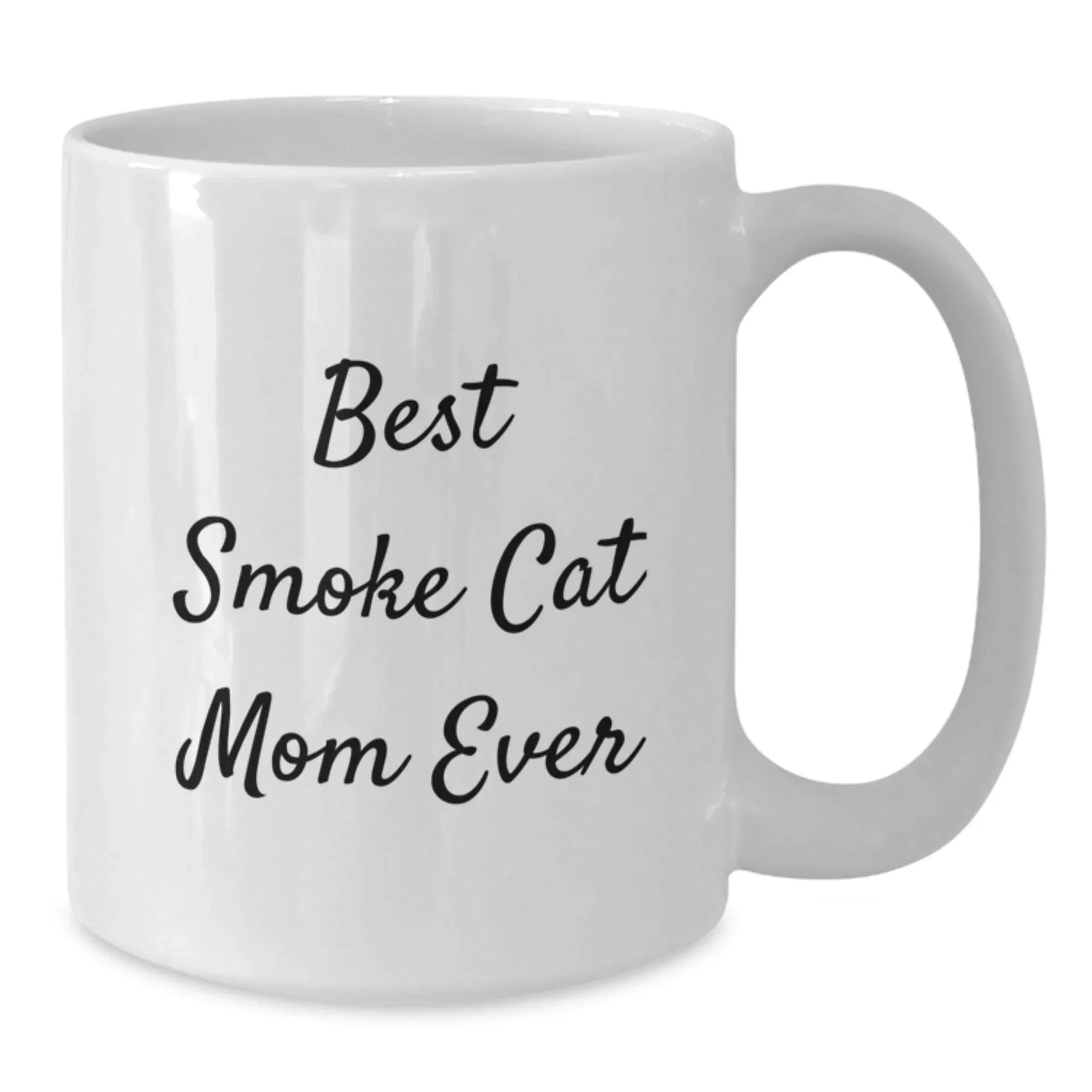 Funny Smoke Cat Gifts from Mom for Smoke Cat Lovers on Valentine's Unique White Coffee Mugs for Women