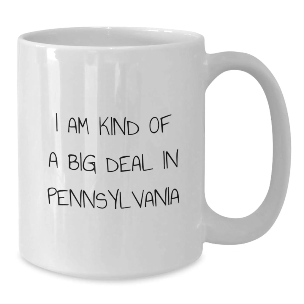 Pennsylvania Proud Gifts from Friends to Family - White Coffee Mug - I Am Kind Of A Prime Selection In Pennsylvania, Funny Quote for Graduation Unique Gifts - Additional