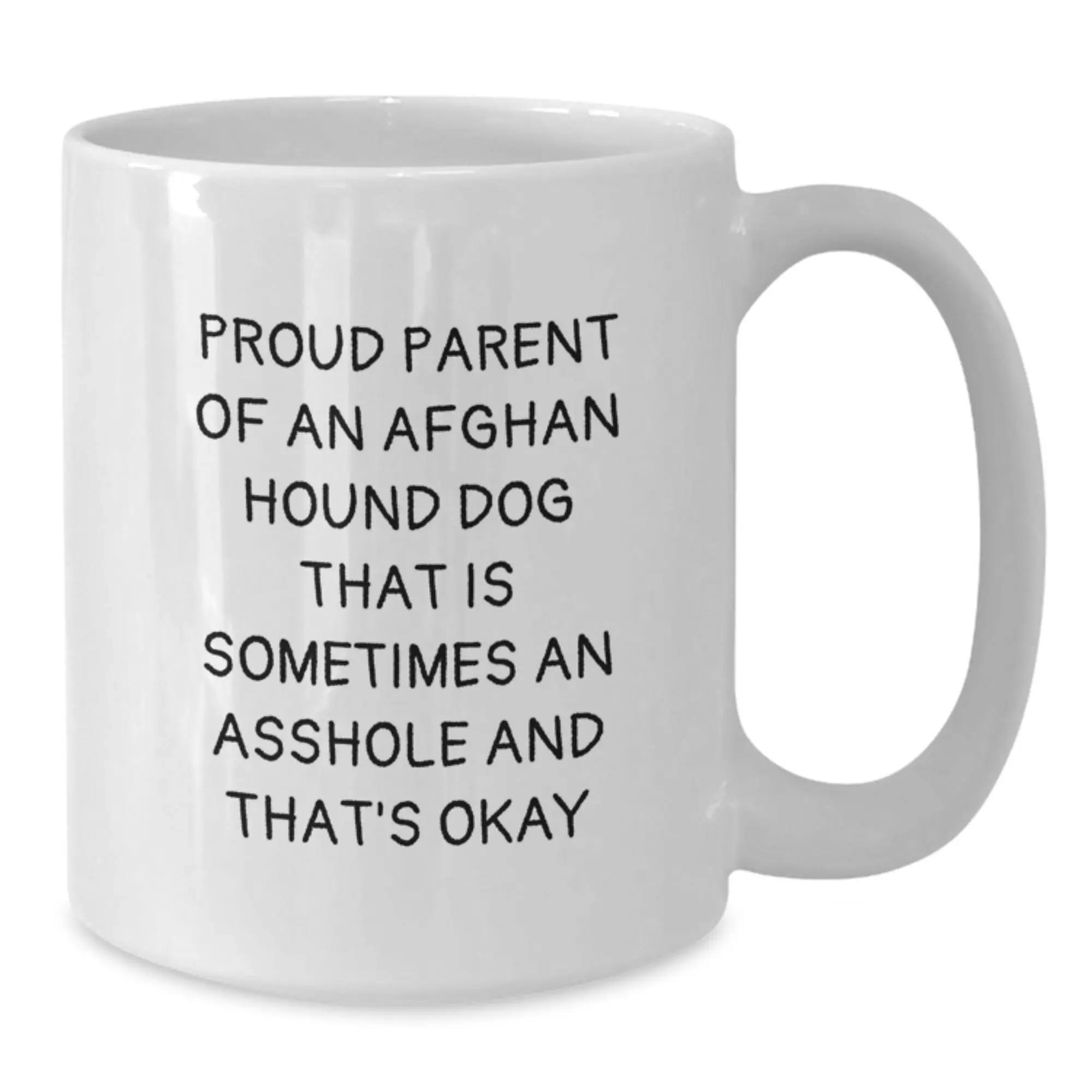 Funny Afghan Hound Dog Gifts for Men, White Coffee Mug with Proud Parent Quote, Perfect for Graduation Unique Gifts from Family or Friends - Additional