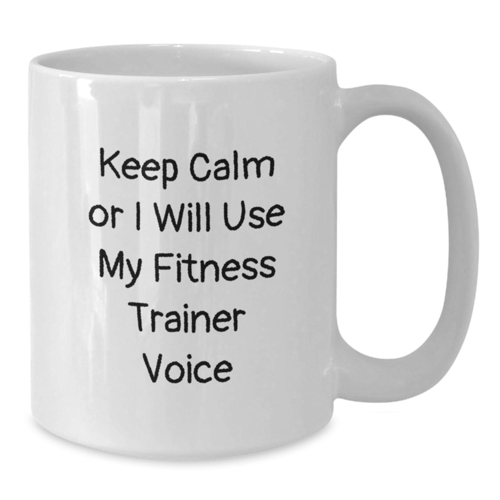 Fitness Trainer Gift for Him Keep Calm Tone Coffee Mug Keepsake - Additional