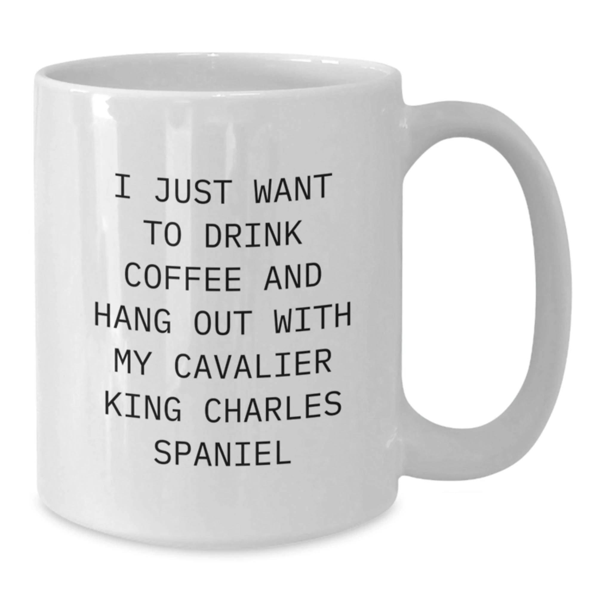 Funny Cavalier King Charles Spaniel Dog Mom Gifts for Women from Husband, White Coffee Mug for Valentine's