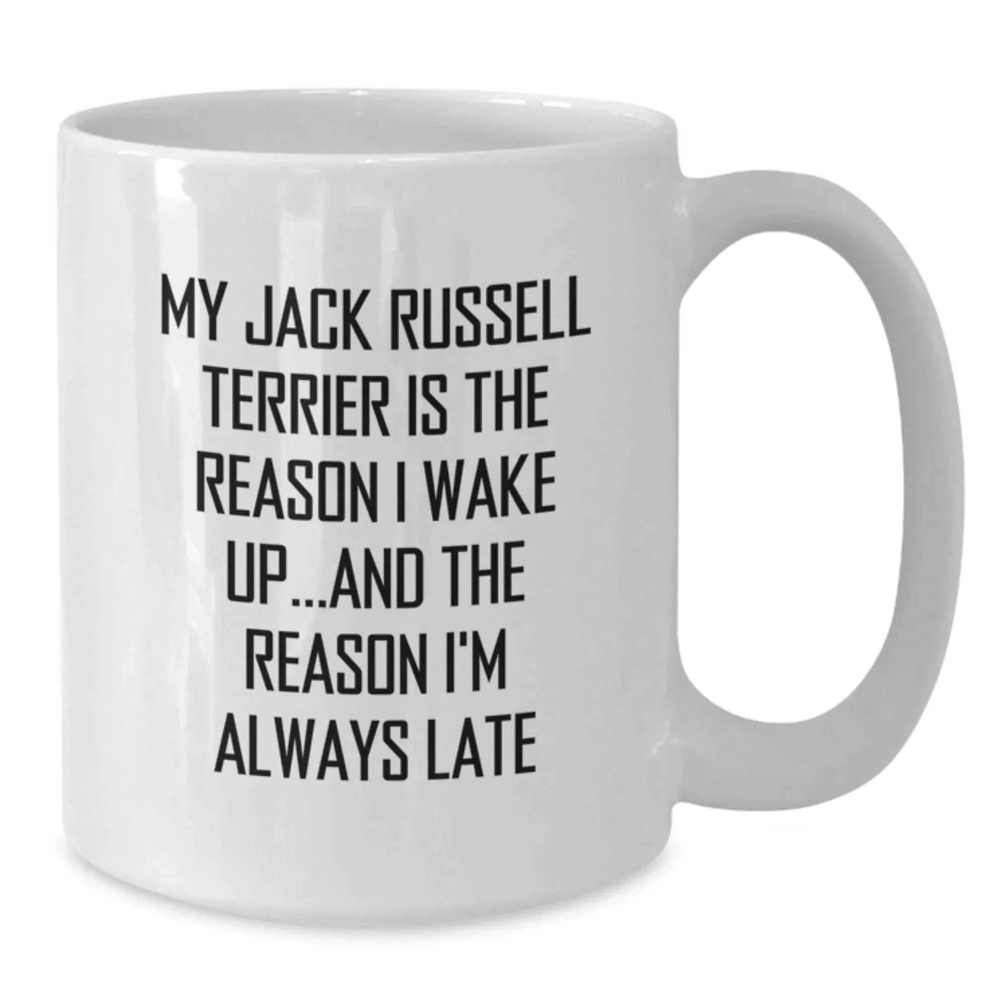 Funny Jack Russell Terrier Dog White Coffee Mug Gifts from Men, Women, Friends, and Family for Birthday Unique Presents