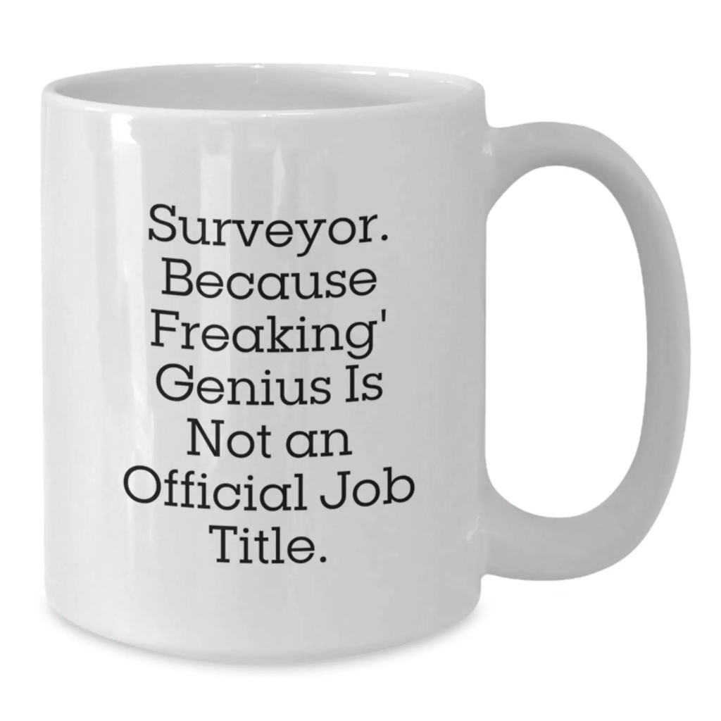 Funny Surveyor Gifts from Friends, White Coffee Mug Surveyor Quote, Unique Birthday Unique Gifts for Surveyor - Additional