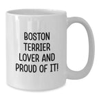 Boston Terrier White Coffee Mug Gift For Dog Lovers Valentines Day