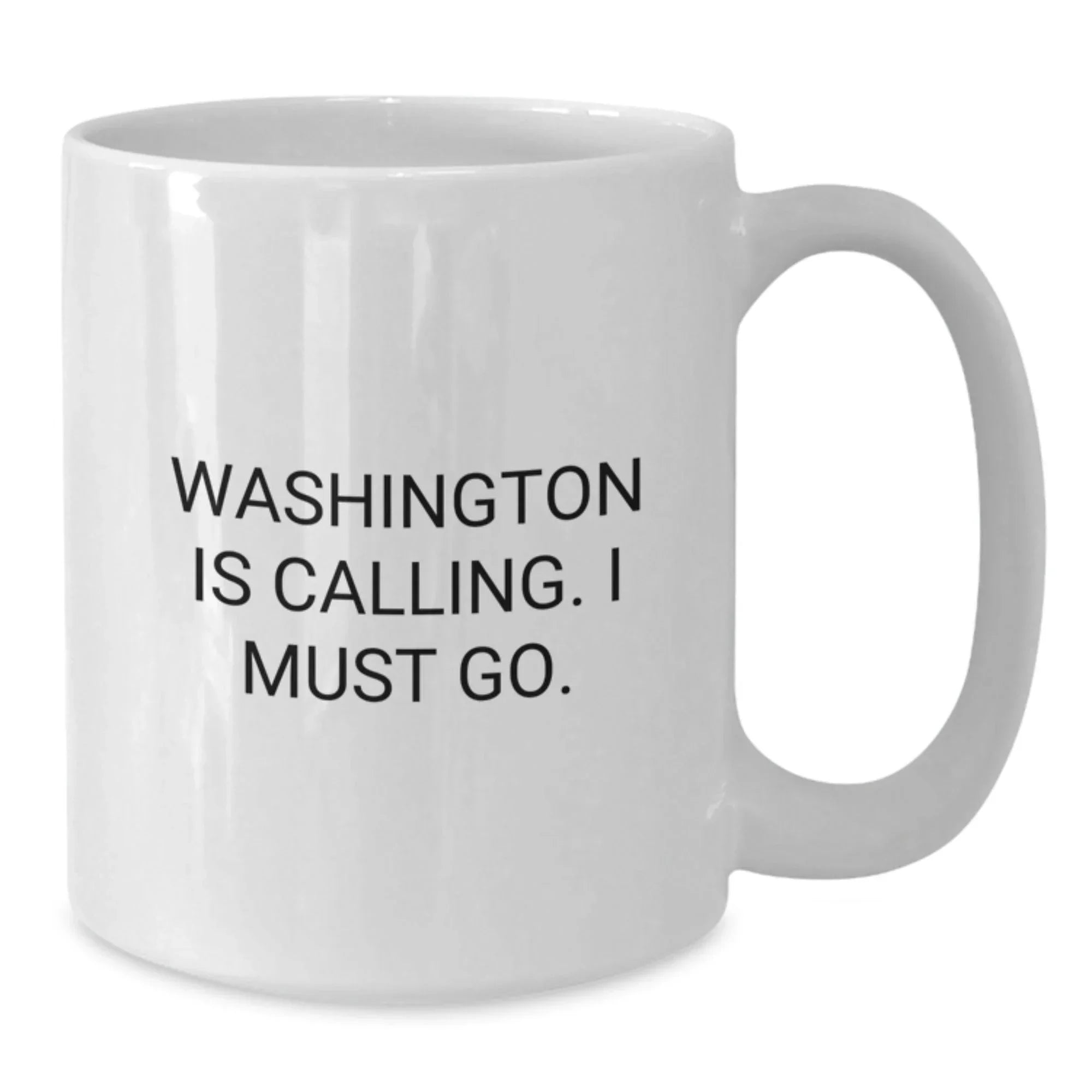 Washington White Coffee Mug Funny Gift for Washington Enthusiasts from Friends