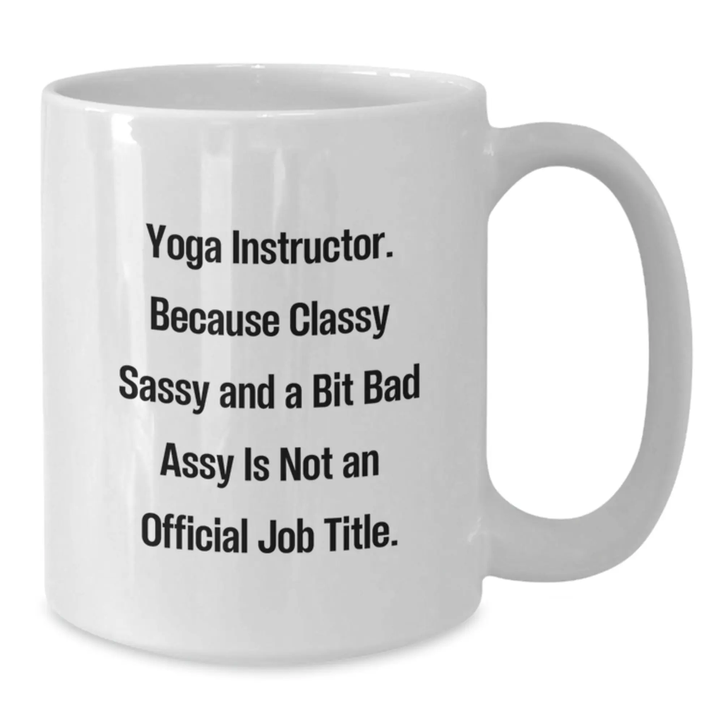 Birthday Gift Yoga Instructor Mug for Her White 11oz Present - Additional