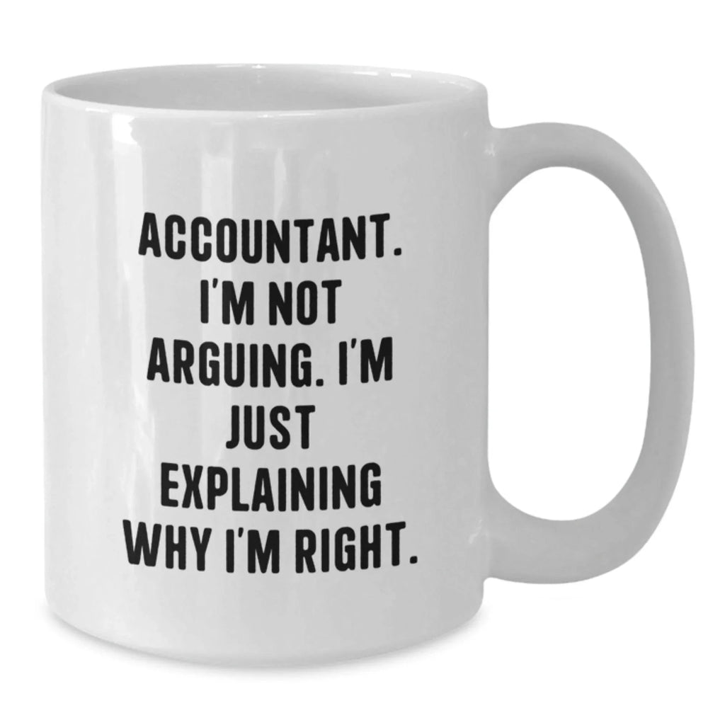 Funny Accountant Gifts for Men from Coworkers White Coffee Mugs, Accountant Humor Mug, Christmas Unique Gifts for Accountants