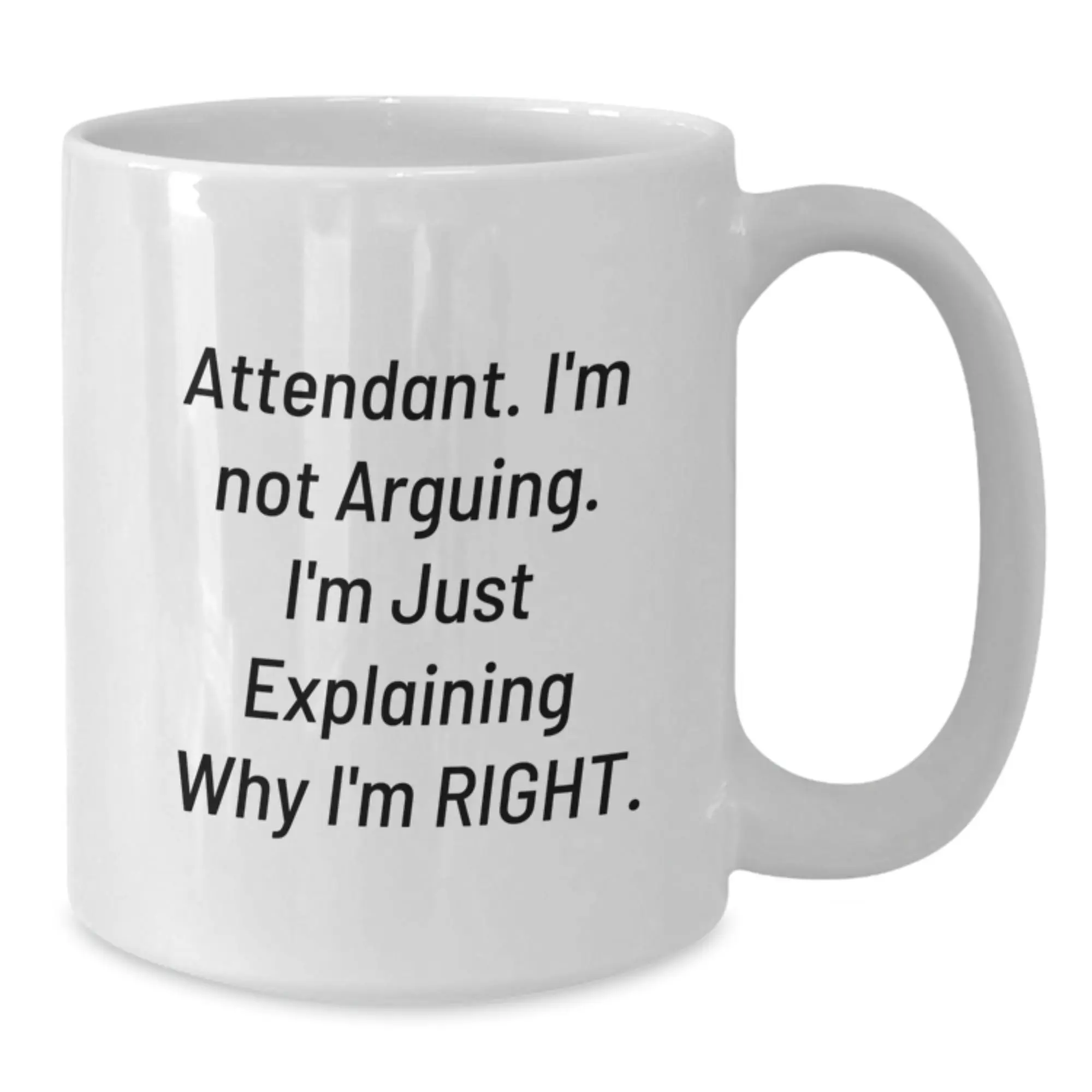 Funny Attendant Gifts from Men to Attendant, White Coffee Mug for Attendant, Mother's Day Unique Gifts - Additional