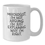 Mixologist Keepsake White Coffee Mug for Him Birthday Gift - Additional