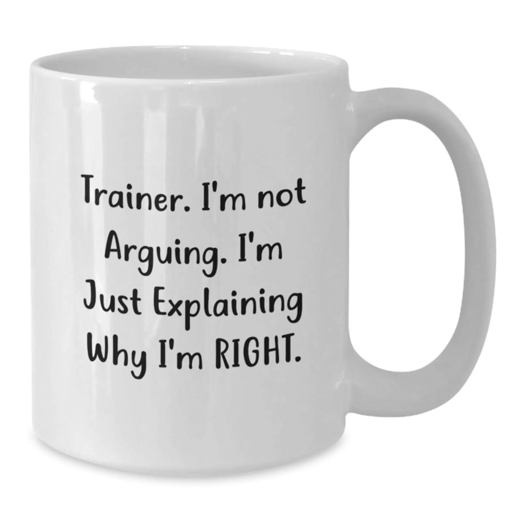 Trainer Keepsake White Coffee Mug Ceramic for Him Surprise Birthday Gift - Additional