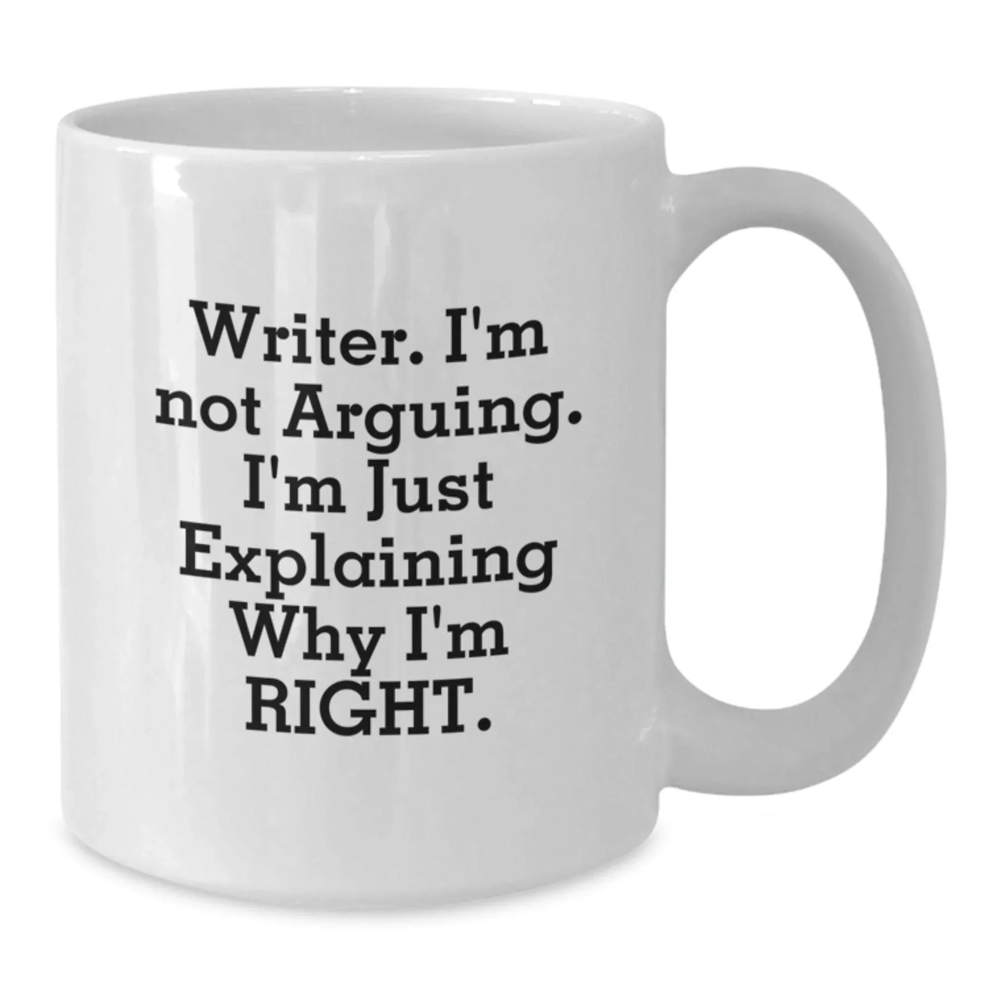 Funny Writer White Coffee Mug Gifts from Men to Writer Friends, Christmas Unique Inspirational Mugs for Writer Coworkers