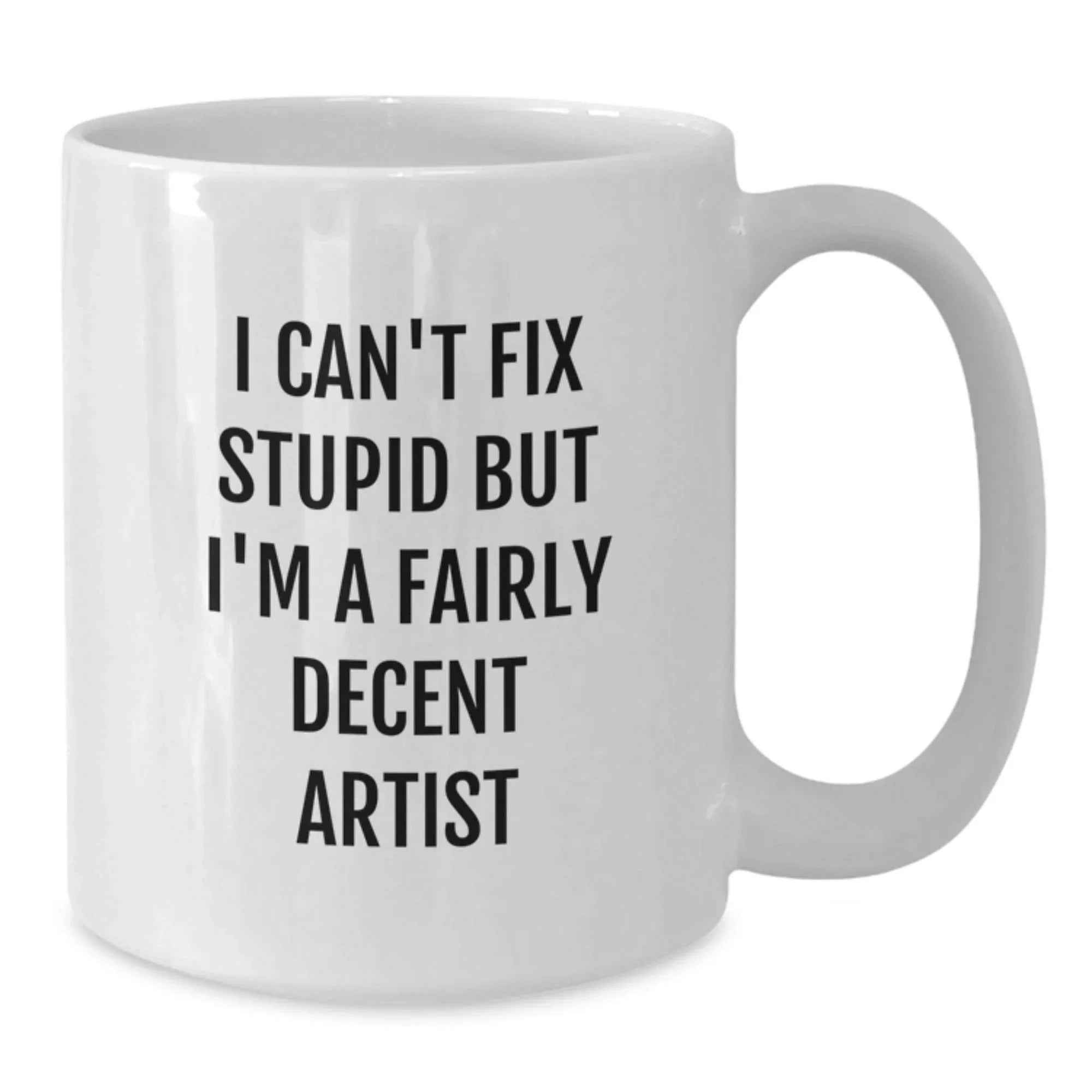 Gifts from Friends for the Artist in Your Life - Funny White Coffee Mug - White Christmas Unique Gifts