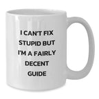 Funny Guide Gifts for Him, White Coffee Mug for Guide Enthusiasts, Christmas Unique Presents from Friends to Men