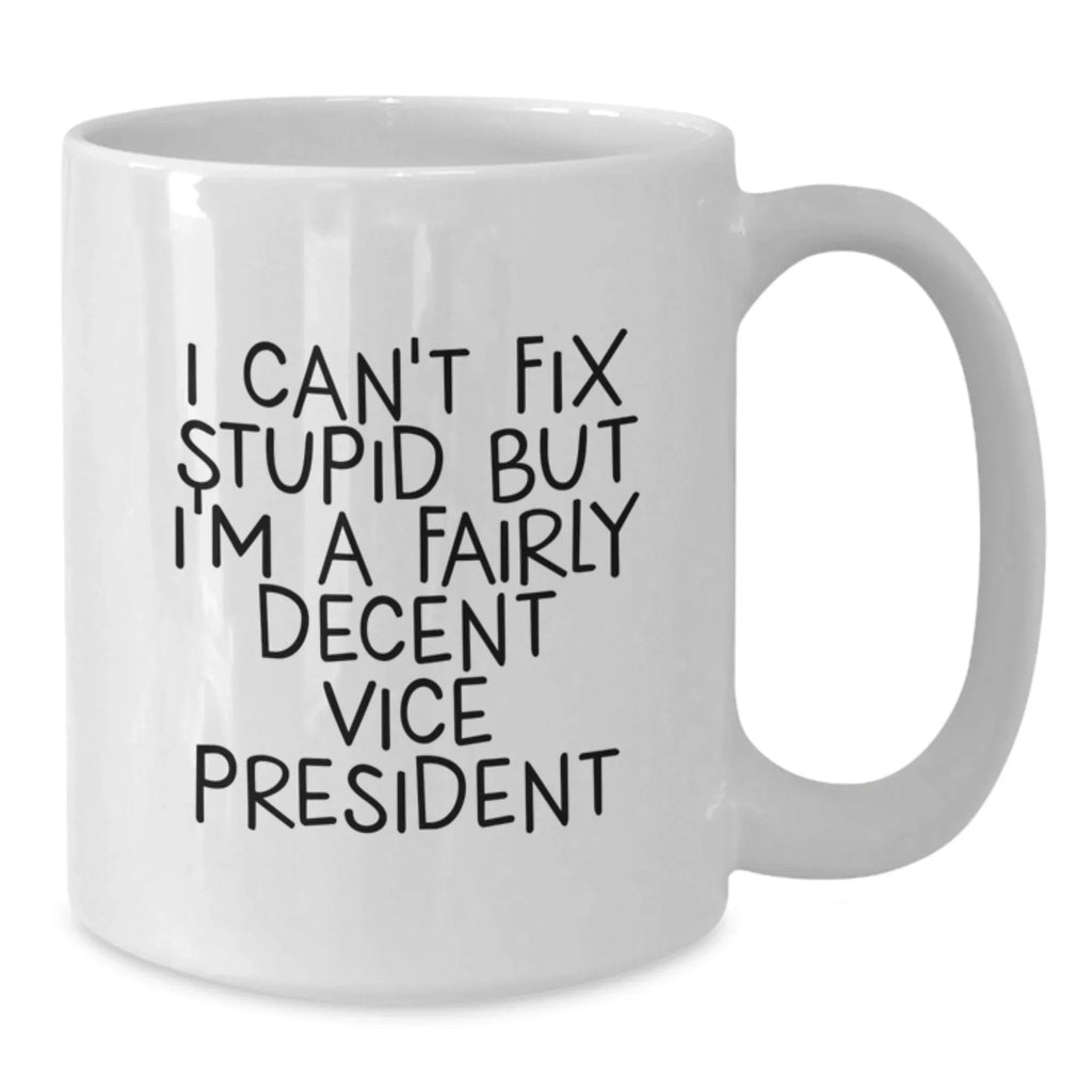 Funny Vice President Gifts for Men, Cute White Coffee Mugs for Christmas Unique Gifts from Friends to Vice President