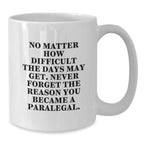Inspiring Paralegal White Coffee Mugs Gifts from Friends and Family for Christmas