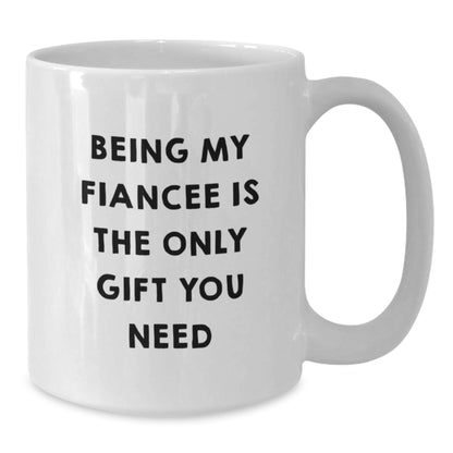Funny Fiancee Gifts from Men to Women, Unique White Coffee Mugs for Christmas - Additional