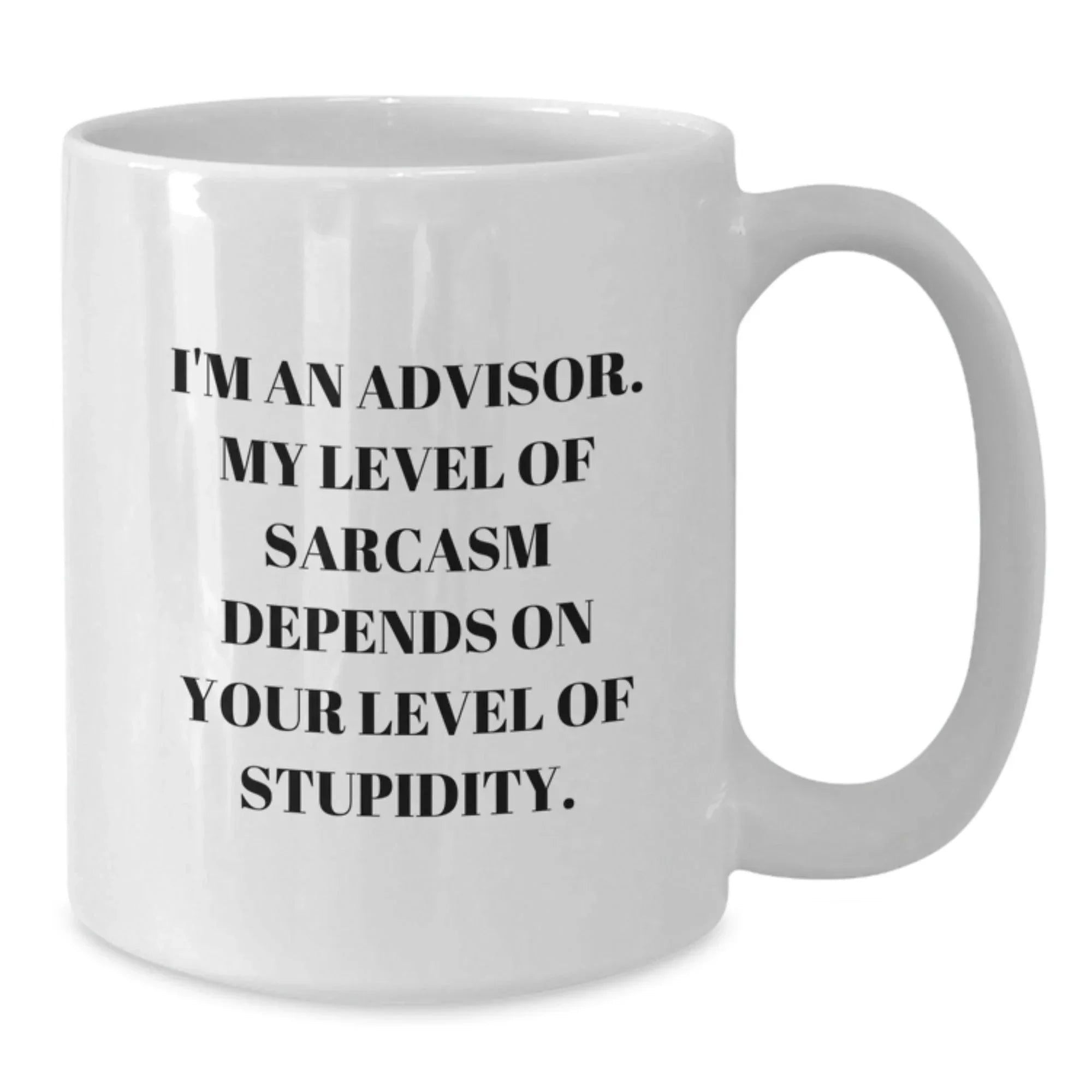Funny Advisor White Coffee Mug Gifts from Friends for Men, Women, Coworkers this Christmas Unique