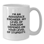 Funny Christmas Unique Gifts for Aerospace Engineer Friends - White Coffee Mug with Sarcasm Quote - Gifts from Friends