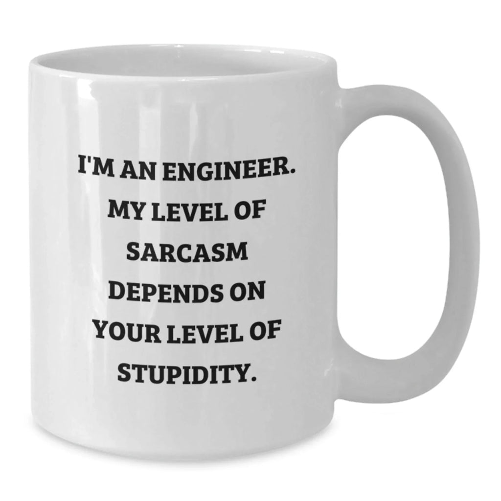 Funny Engineer White Coffee Mug Gifts for Engineer from Friends, Christmas Unique Gifts for Men, White 11oz or 15oz Ceramic Mug