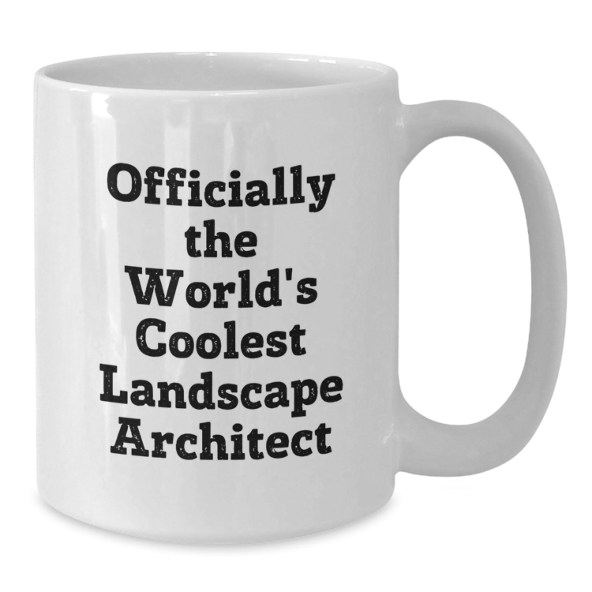 Funny Landscape Architect Gifts for Men from Friends, Officially The World's Coolest Landscape Architect, White Coffee Mug for Christmas Unique Presents - Additional