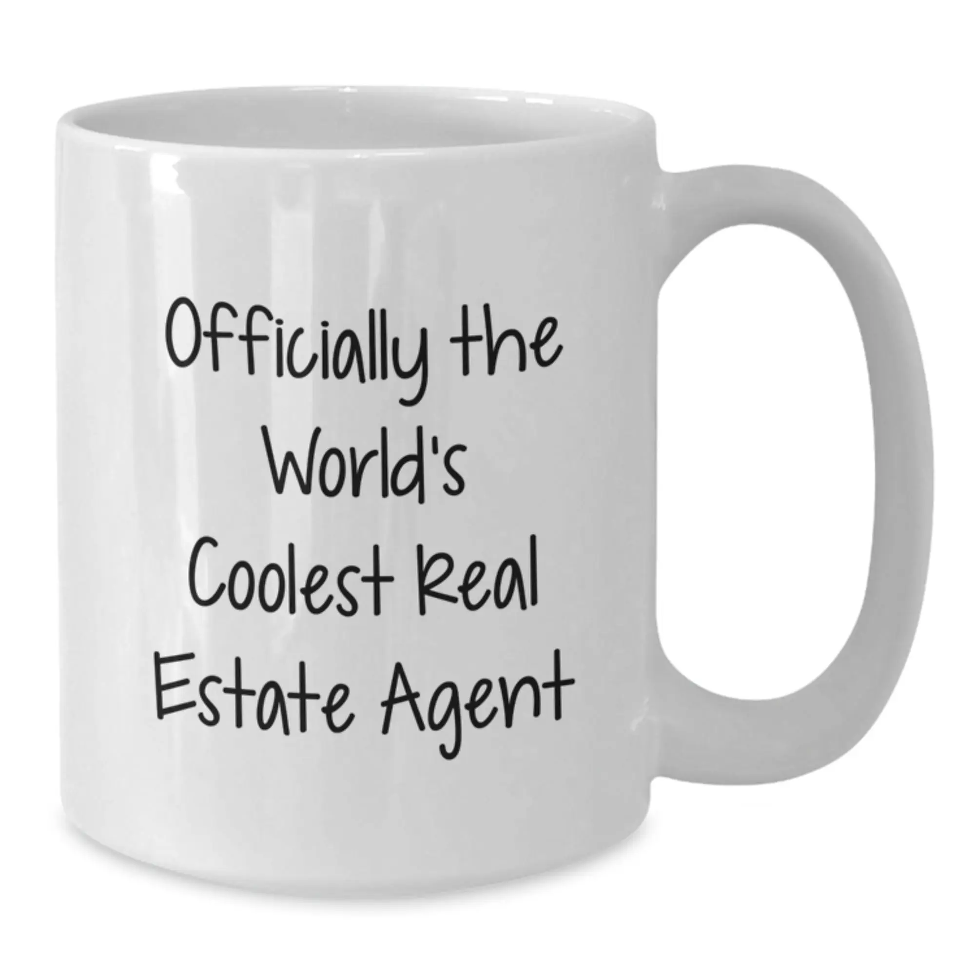 Funny Real Estate Agent Gifts from Friends for Men Graduation Unique Coffee Mugs - 'Officially The World's Coolest Real Estate Agent' - Additional