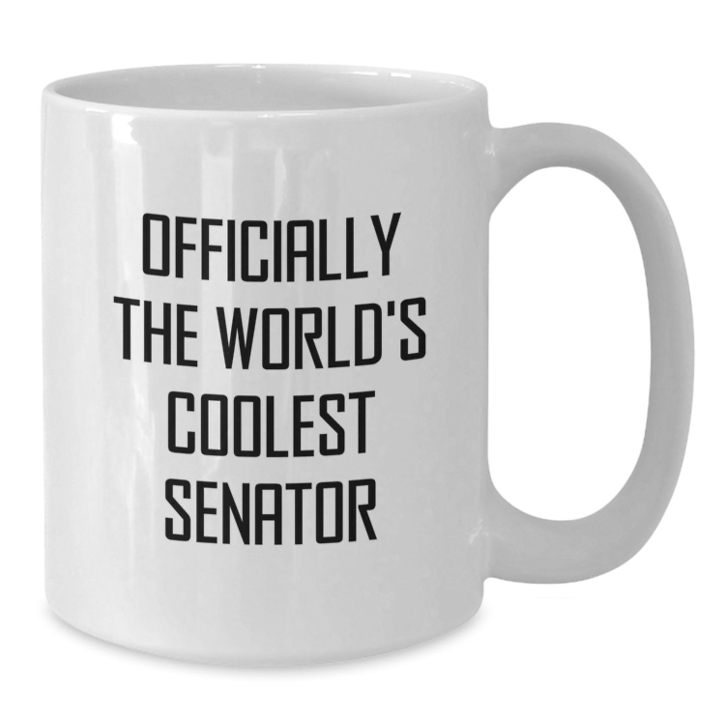Funny Senator Gifts, White Coffee Mug for Men, Officially 'The World's Coolest Senator' Quote, Gifts from Friends and Family, Perfect for Christmas - Additional