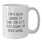 Funny Social Worker Christmas White Coffee Mug Gifts from Friends for Social Workers