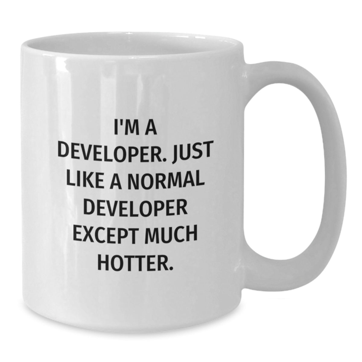 Developer Gift For Him A Playful Keepsake Coffee Mug - Hotter Quote - Additional