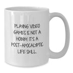 Funny Playing Video Games White Coffee Mug Gifts from Men for Friends and Coworkers