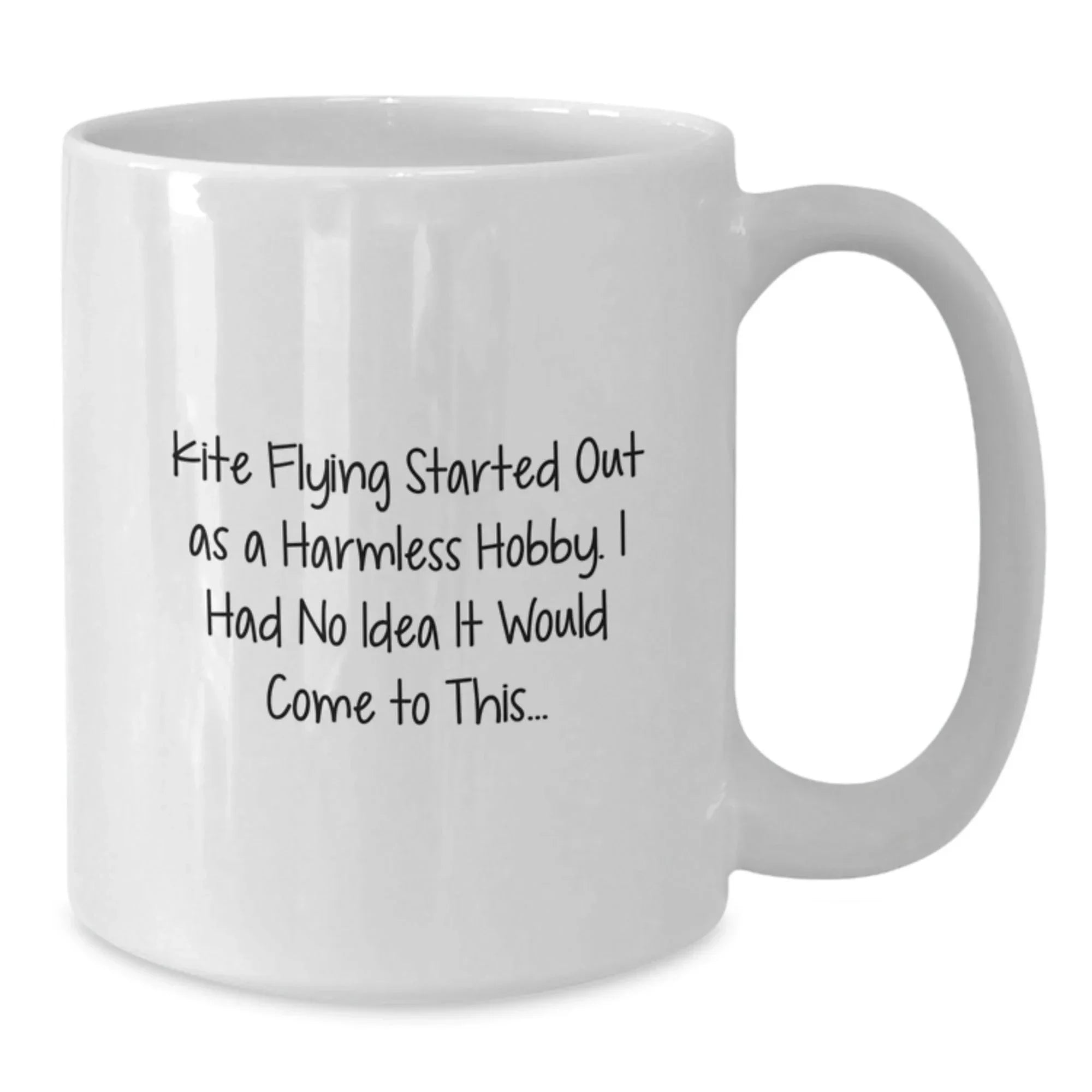 Funny Kite Flying Gifts from Men to Friends, White Coffee Mugs for Kite Flying Enthusiasts, Christmas Unique Treasures