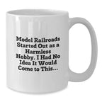 Model Railroads Enthusiast Gifts from Friends, Unique Christmas Unique Gifts for Him, Funny Coffee Mug