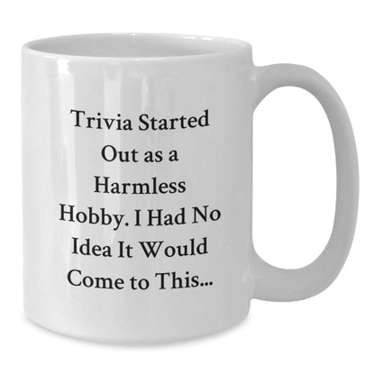 Trivia Gifts for Men from Friends - Funny White Coffee Mug for Graduation - Additional