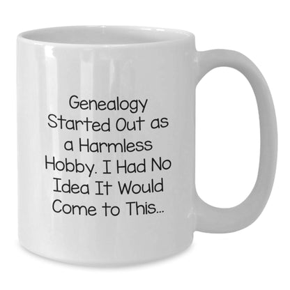 Funny Genealogy Gifts from Family to Family for Genealogy Enthusiasts at Christmas Time - Genealogy Coffee Mug, White, 11oz or 15oz - Additional