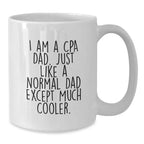 Funny White Coffee Mugs for CPAs, Gifts from Dad, Christmas Unique Ideas for Accountant Men and Women