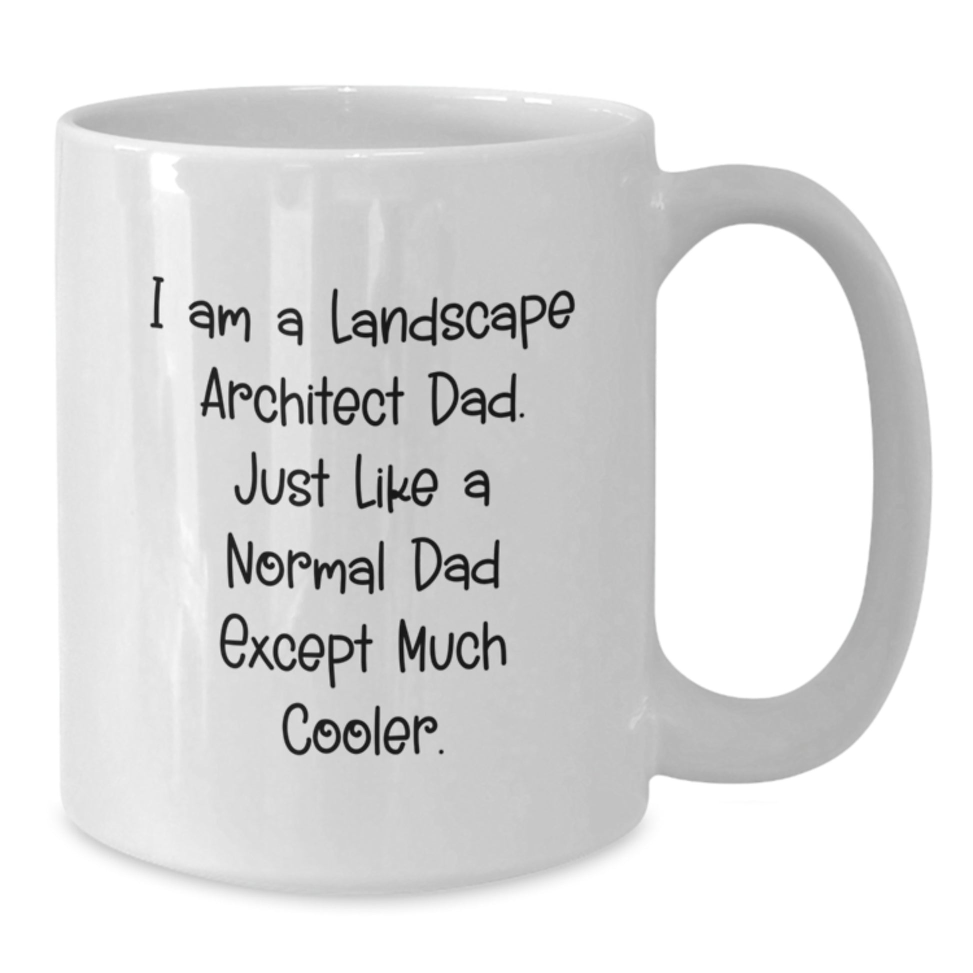 Funny Landscape Architect Dad Gifts White Coffee Mug, Gifts from Mom to Landscape Architect Dad, Unique Graduation Gifts for Him - Additional