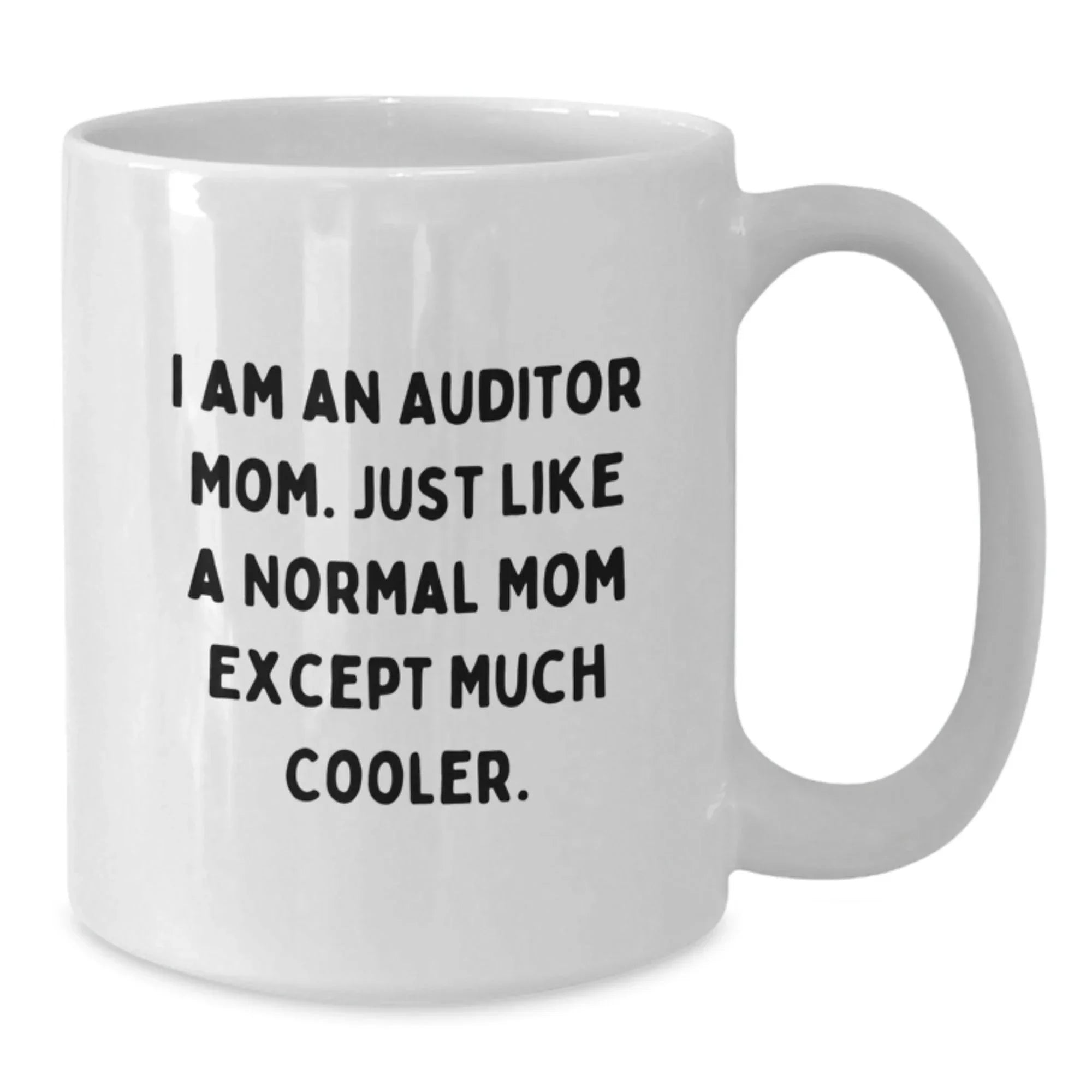 Funny Auditor Mom Gifts, White Coffee Mug for Auditor Friends, Christmas Unique Gifts from Family, Funny 'I Am An Auditor Mom' Mug Gifts for Auditor Women