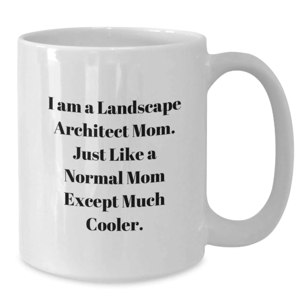 Funny Landscape Architect Mom Gifts, White Coffee Mugs for Landscape Architect Friends at Christmas