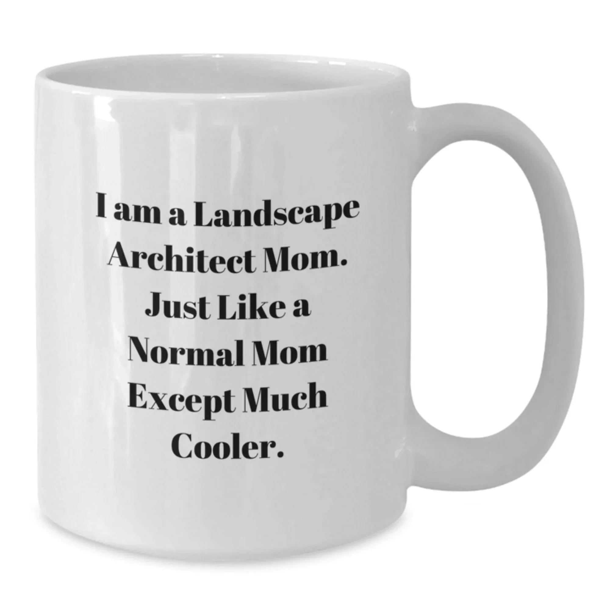 Funny Landscape Architect Mom Gifts, White Coffee Mugs for Landscape Architect Friends at Christmas