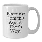 Funny Agent White Coffee Mugs Gift for Agent Friends Christmas Unique Gifts from Agent Family