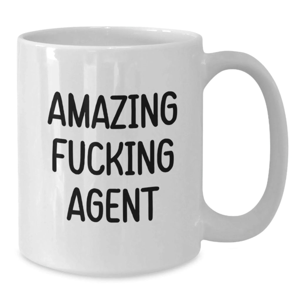 Funny Agent Gifts, White Coffee Mugs, Christmas Unique Presents for Agent Friends and Family, Gifts from Men, Gifts for Agent