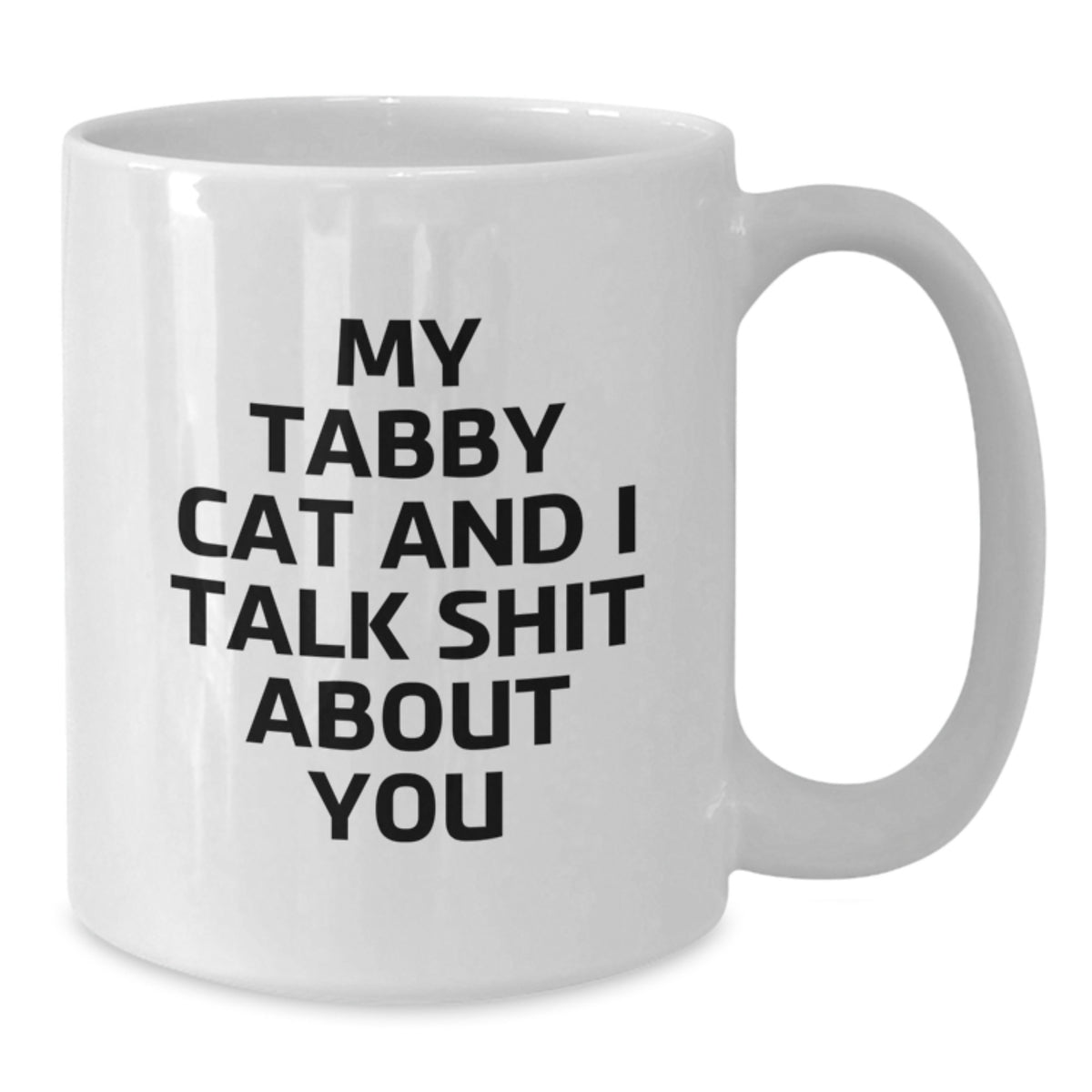 Tabby Cat Keepsake Premium Ceramic White Mug for Him Christmas Gift - Additional