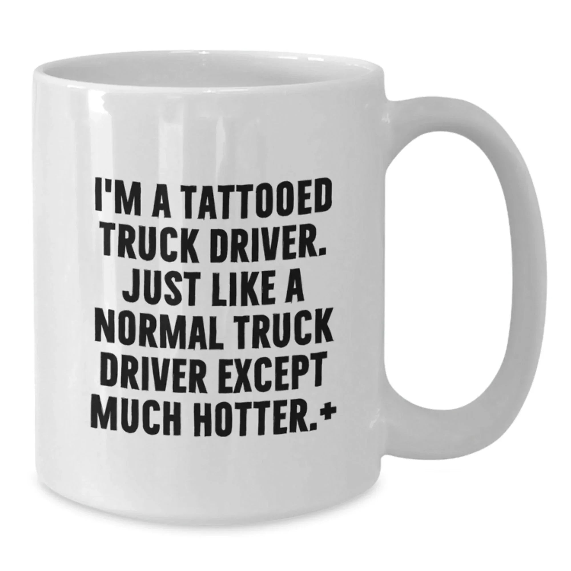 Funny Truck Driver White Coffee Mug Gifts for Men from Friends with Unique Christmas Mug