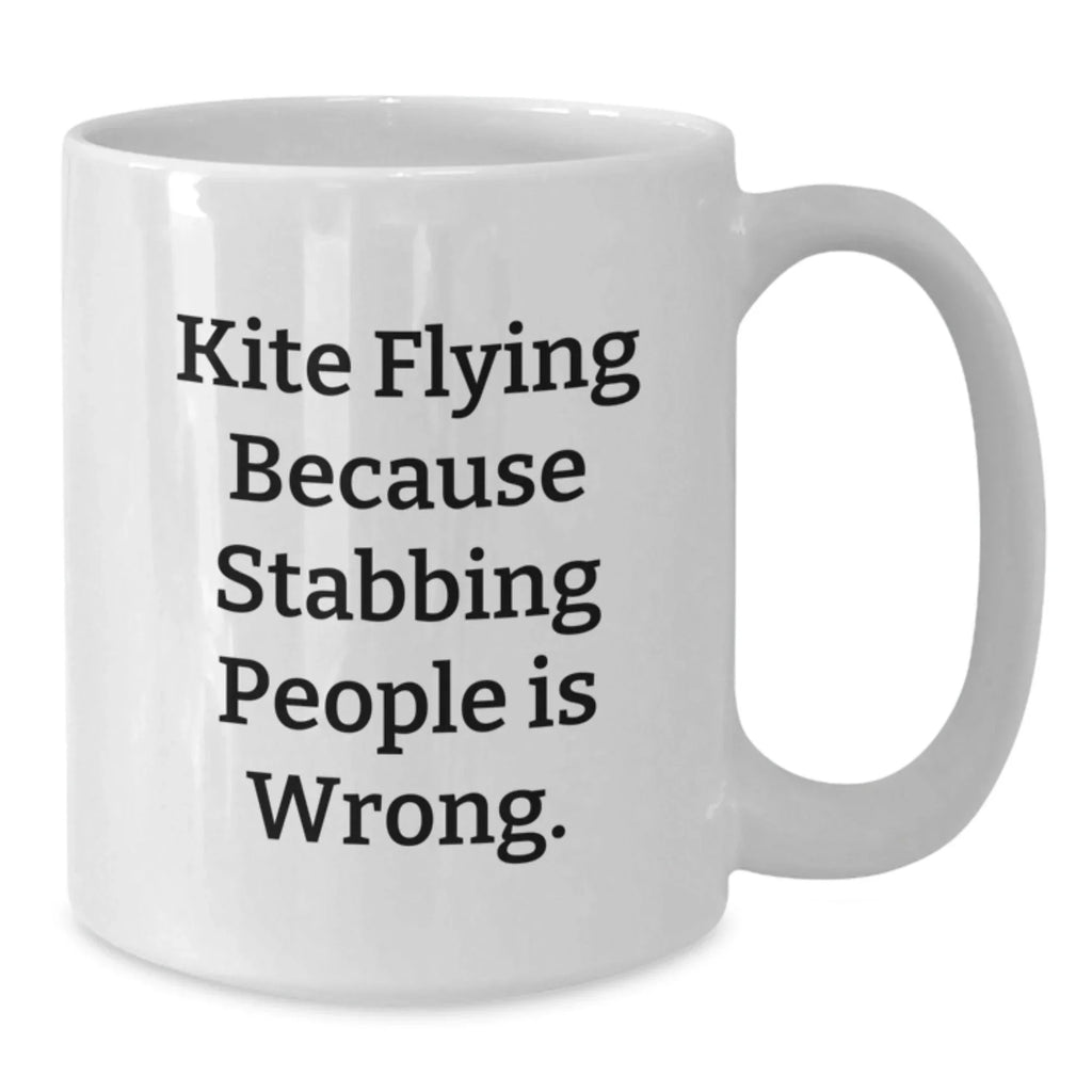Kite Flying Fun White Coffee Mug, Gifts from Friends, Gifts for Kite Flying Enthusiasts, Birthday Unique, Funny Quote