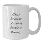 Funny Chess Quote White Coffee Mugs Gifts for Chess Lovers Birthday Presents from Friends