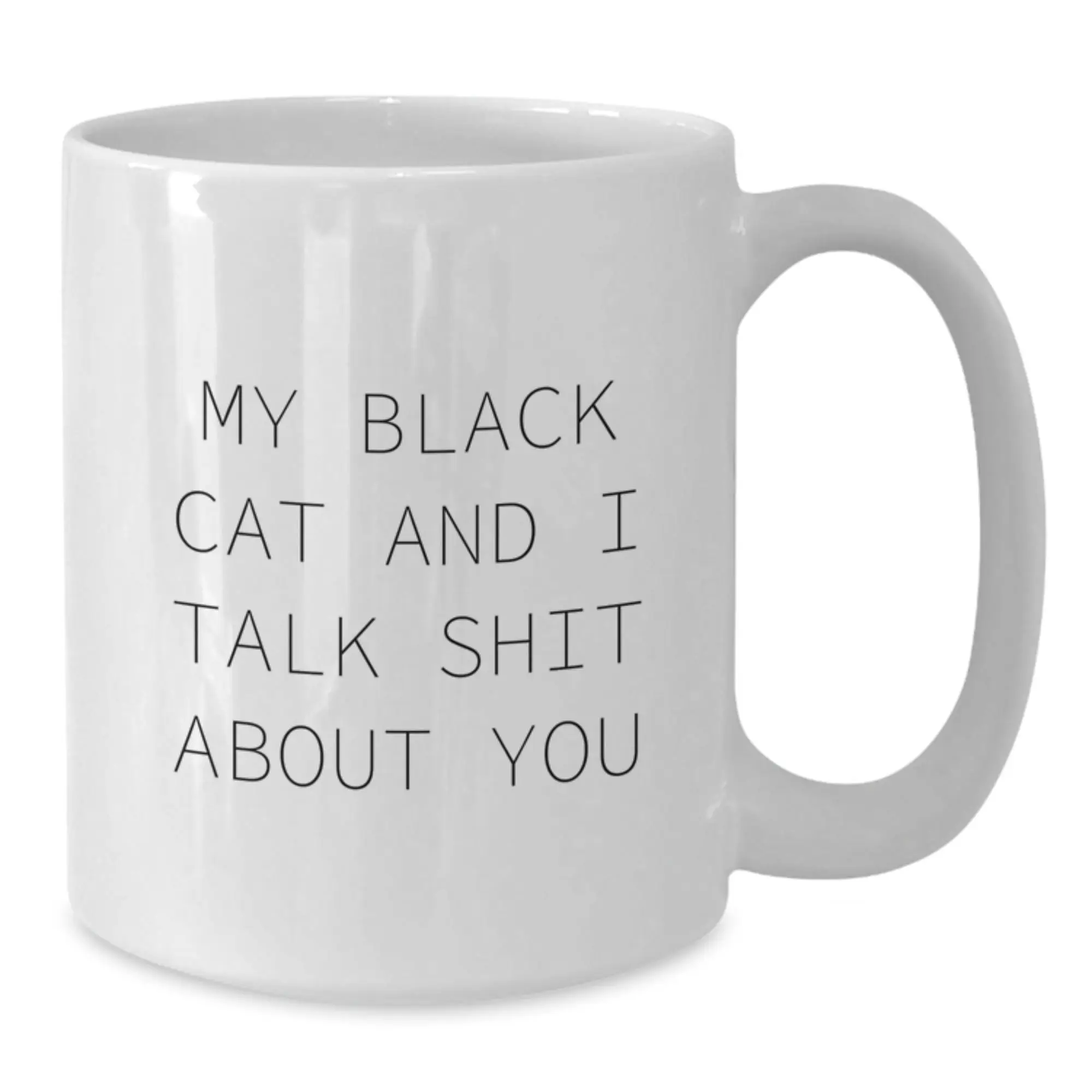 Funny Black Cat, White Coffee Mug, Graduation Unique Gifts from Family to Friends - Additional